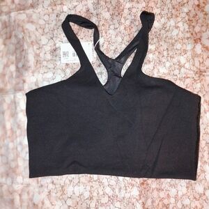 Lululemon Bend This Front-to-back Longline Bra - V And Racer Neck Black NWT
